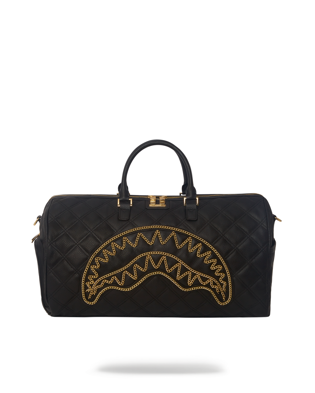 NOIR QUILT GOLD CHAIN SHARK DUFFLE